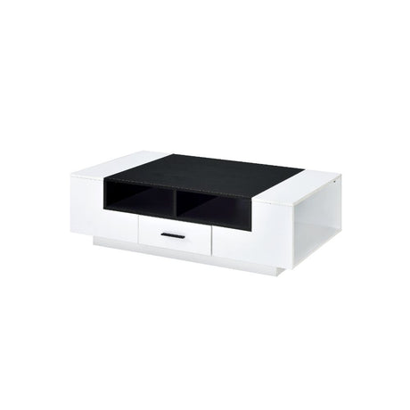 Armour Coffee Table 83135 White & Black Finish | Acme - 83135 - Home Elegance USA - 1