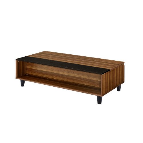 Avala Coffee Table W/Lift Top 83140 Walnut & Black Finish | Acme - 83140 - Home Elegance USA - 2