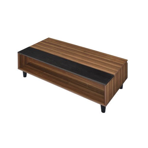 Avala Coffee Table W/Lift Top 83140 Walnut & Black Finish | Acme - 83140 - Home Elegance USA - 5