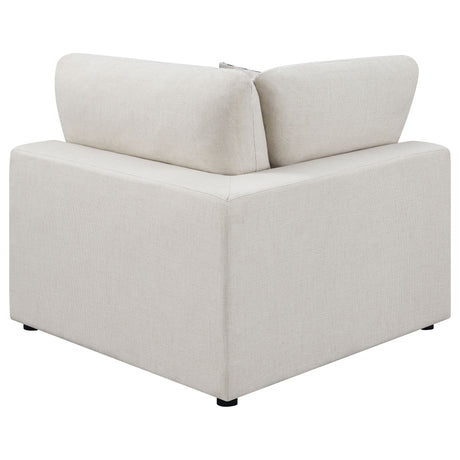 Rhette Beige 4-piece Upholstered Sectional with Ottoman - sold by Home Elegance USA