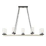 Edgecomb 10 Light Indoor-Outdoor Chandelier Black / Gray - Gray / Black by Uttermost - View 2