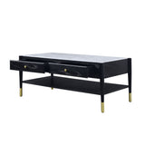 Atalia Coffee Table 83225 Marble Top & Black Finish | Acme - 83225 - Home Elegance USA - 3