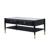 Atalia Coffee Table 83225 Marble Top & Black Finish | Acme - 83225 - Home Elegance USA - 1