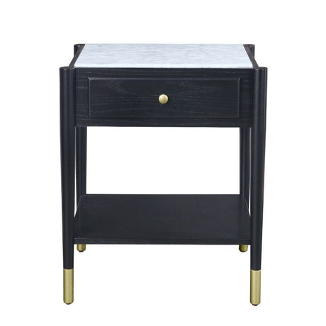 Atalia End Table 83227 Marble Top & Black Finish | Acme - 83227 - Home Elegance USA - 2