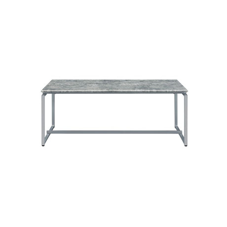 Acme - Jurgen 3PC Pack Coffee & End Set 83235 Faux Concrete Top & Silver Finish