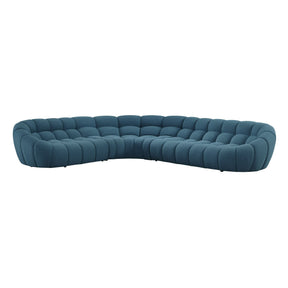 Yolonda Dark Teal Fabric Curved Sectional Sofa – VIG Furniture - sold by Home Elegance USA