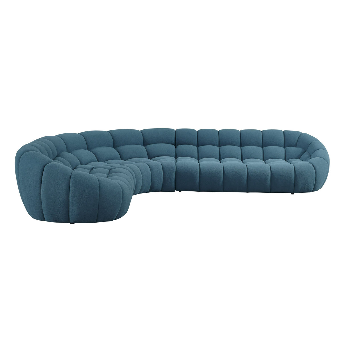 Yolonda Dark Teal Fabric Curved Sectional Sofa – VIG Furniture