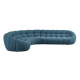 Yolonda Dark Teal Fabric Curved Sectional Sofa – VIG Furniture