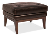 Belvedere Tufted Footstool - Dark Brown by Hooker Furniture - View 2