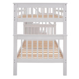 Stairway Twin-Over-Twin Bunk Bed with Three Drawers for Bedroom, Dorm - White(Old sku: LT000309AAK) - sold by Home Elegance USA