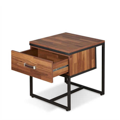 Acme - Sara I End Table 83317 Walnut & Sandy Black Finish