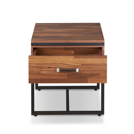 Acme - Sara I End Table 83317 Walnut & Sandy Black Finish