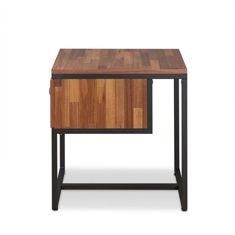 Acme - Sara I End Table 83317 Walnut & Sandy Black Finish