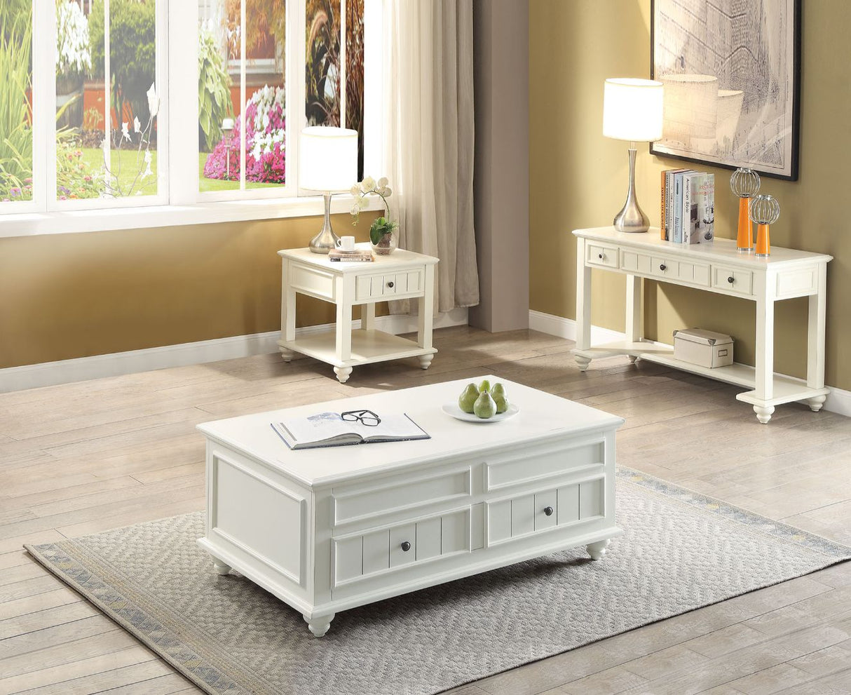 Acme - Natesa Coffee Table W/Lift Top 83325 White Washed Finish