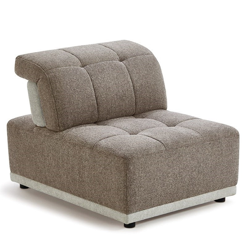 Ekron - Modern Brown & Beige Fabric Modular Sectional Sofa - View Image 1
