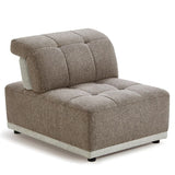 Ekron - Modern Brown & Beige Fabric Modular Sectional Sofa - View Image 1