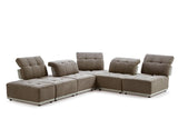 Ekron - Modern Brown & Beige Fabric Modular Sectional Sofa - View Image 1