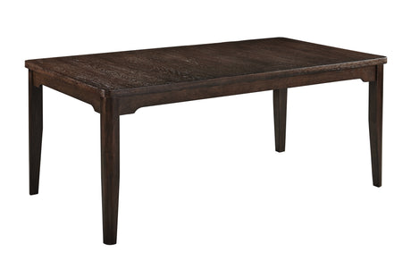 5pc Beautiful Rectangular Dining Table Dark Oak Finish Upholstered Chair Wooden Furniture Dining Room Furniture - sold by Home Elegance USA