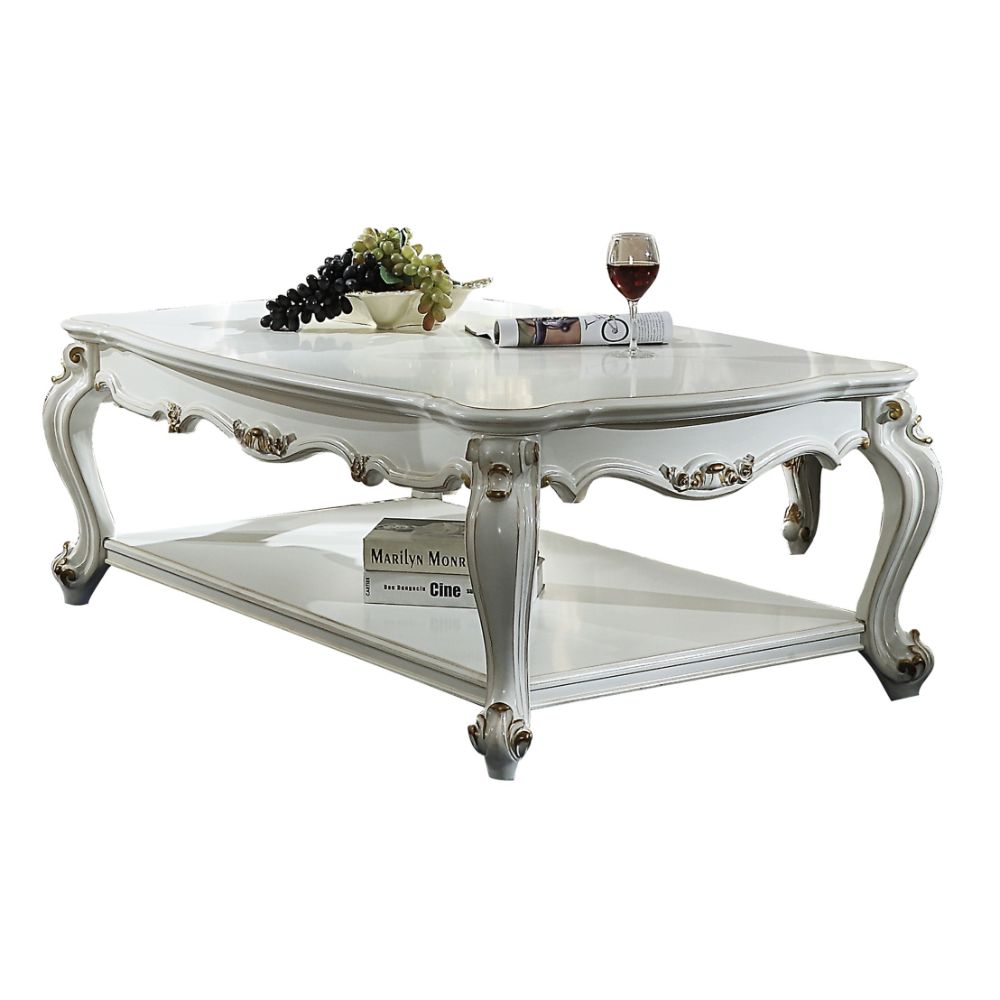 Acme - Picardy II Coffee Table 83460 Antique Pearl Finish