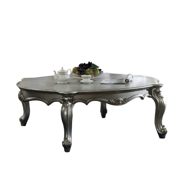 Acme - Picardy Coffee Table 83465 Antique Platinum Finish