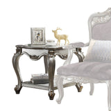 Acme - Picardy End Table 83467 Antique Platinum Finish