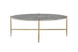 Acme - Tainte Coffee Table 83475 Faux Marble Top & Champagne Finish