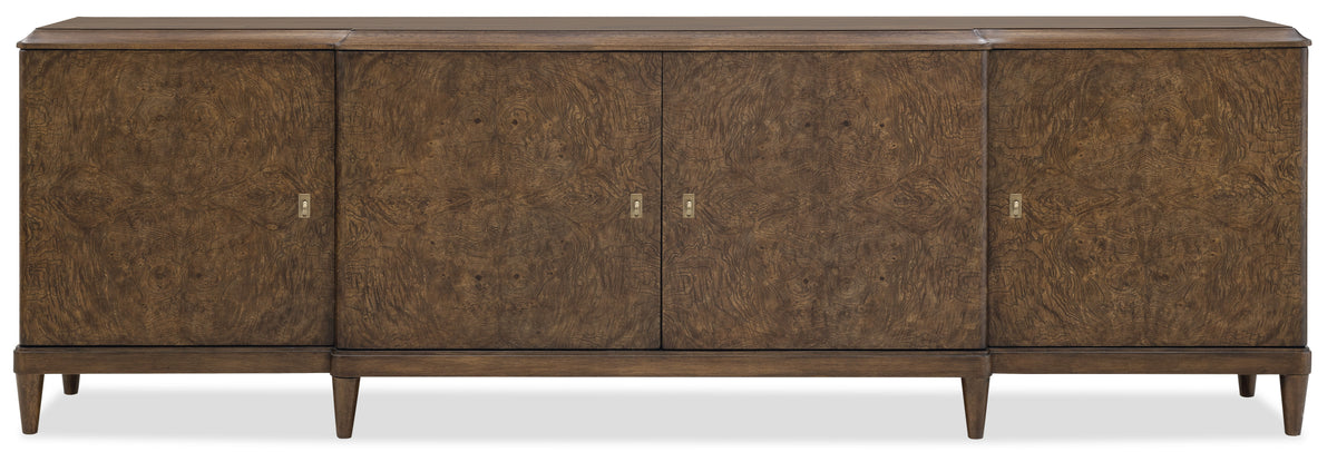 Melange Burleigh Entertainment Console - Dark Brown by Hooker Furniture - View 2