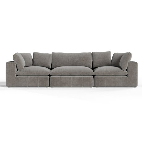 Vicki - Modern Grey Fabric Modular Sectional Sofa-3-Piece Sectional - View Image 1