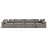 Vicki - Modern Grey Fabric Modular Sectional Sofa-4-Piece Sectional - View Image 1