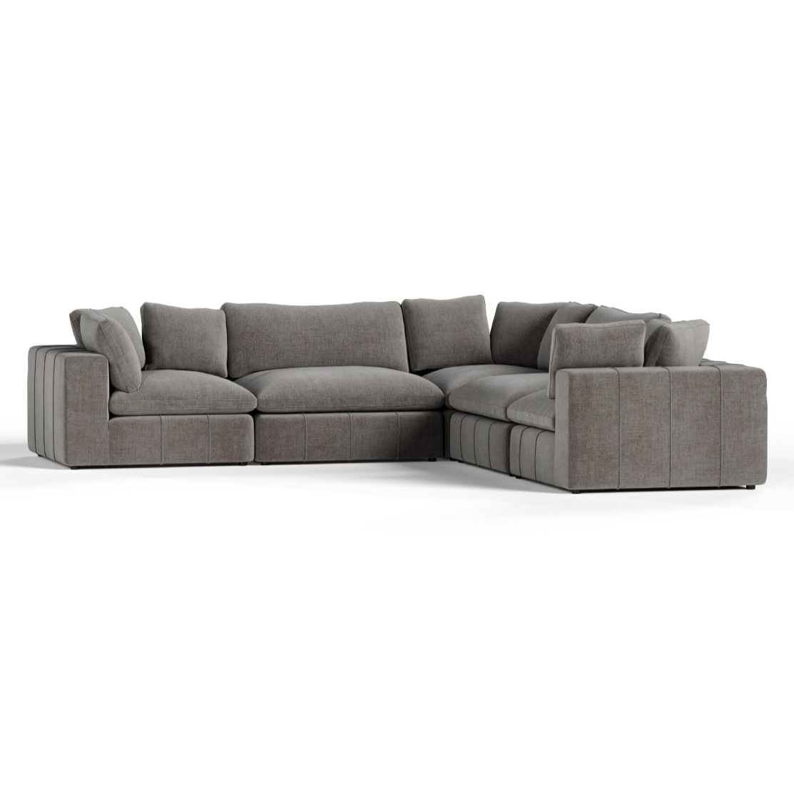 Vicki - Modern Grey Fabric Modular Sectional Sofa-5-Piece Sectional - View Image 1