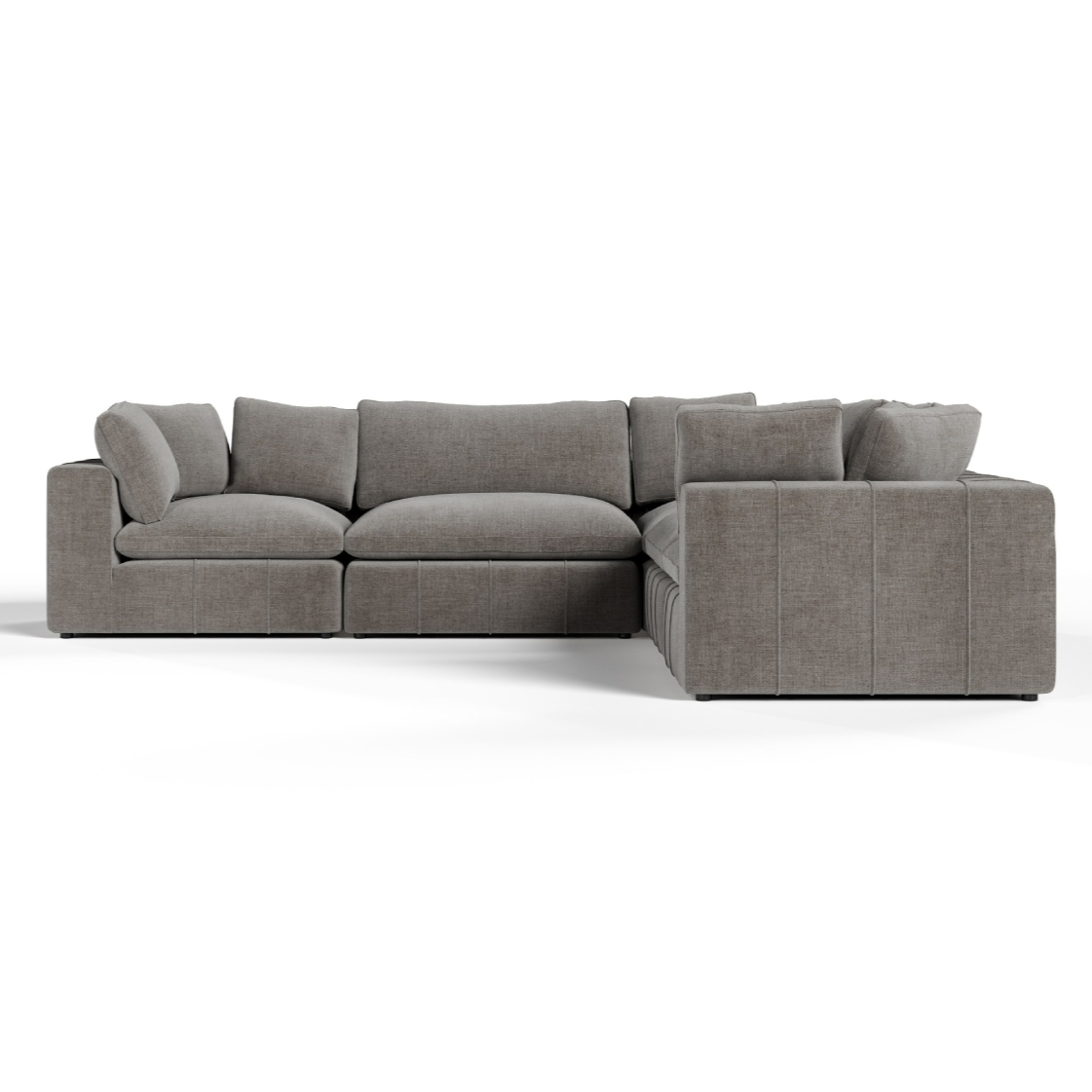 Vicki - Modern Grey Fabric Modular Sectional Sofa-5-Piece Sectional - View Image 1