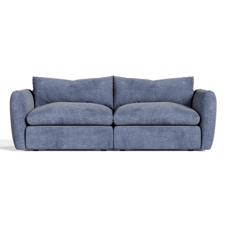 Kinsey - Modern Blue Fabric Modular Sectional Sofa-2-Piece Sectional - View Image 1