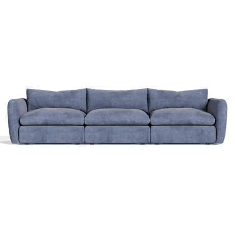 Kinsey - Modern Blue Fabric Modular Sectional Sofa-3-Piece Sectional - View Image 1
