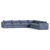 Kinsey - Modern Blue Fabric Modular Sectional Sofa-7-Piece Sectional - View Image 1