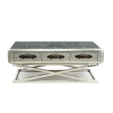 Brancaster Coffee Table 83555 Aluminum | Acme - 83555 - Home Elegance USA - 2