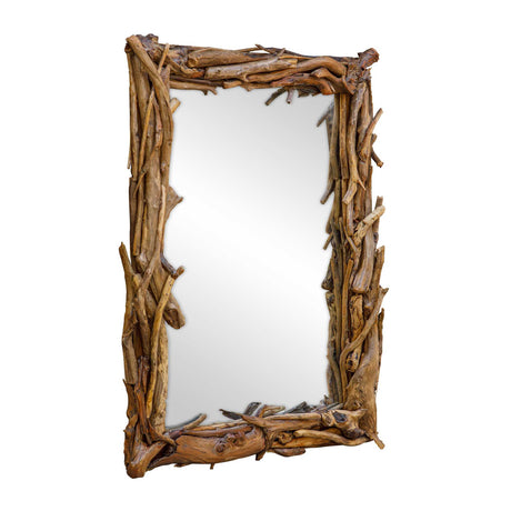 Rooted Reflection Mirror Natural - Dark Brown by Uttermost - View 3