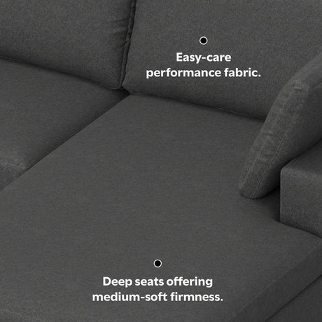 Charlie Deep Seater Right Sectional Sofa - sold by Home Elegance USA