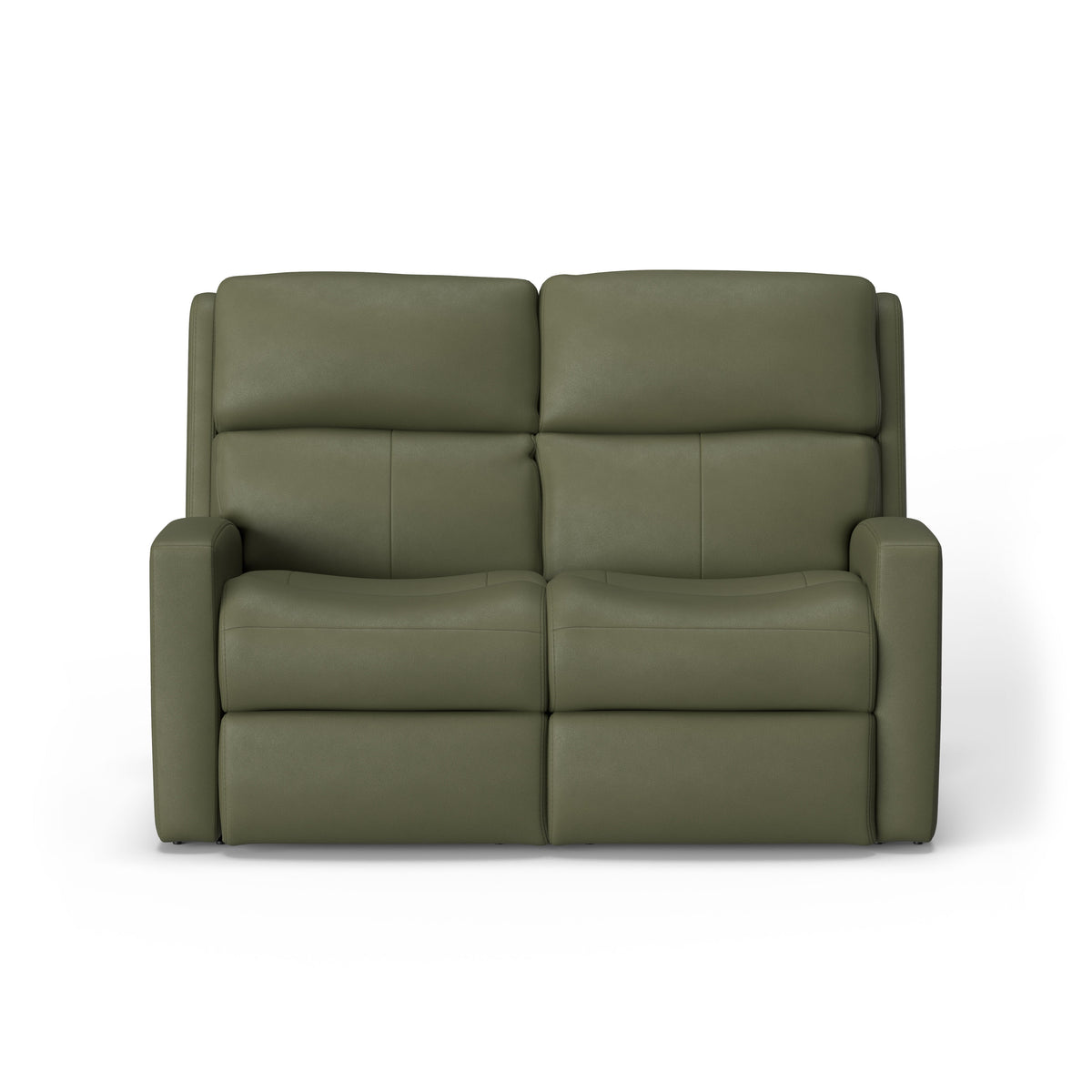 Catalina Transitional Leather Reclining Loveseat | Flexsteel