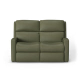 Catalina Transitional Leather Reclining Loveseat | Flexsteel