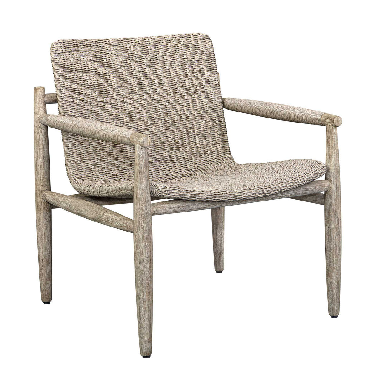 Sumba Wicker Outdoor Lounge Chair - Gray by Uttermost - View 8