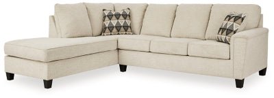 Ashley Natural Abinger 83904S1 2 - Piece Sectional with Chaise - Chenille | Home Elegance USA