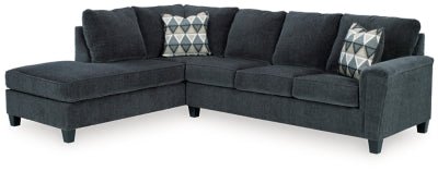 Ashley Smoke Abinger 83905S1 2 - Piece Sectional with Chaise - Chenille | Home Elegance USA