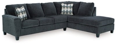 Ashley Smoke Abinger 83905S4 2 - Piece Sleeper Sectional with Chaise - Chenille | Home Elegance USA