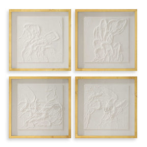 Fourfold Framed Prints (Set of 4) - Gold / White by Uttermost - View 1