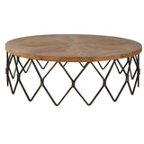 Chain Reaction Wooden Coffee Table - Light Brown by Uttermost - View 4
