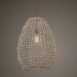 Cross Weave 1 Light Pendant - Beige by Uttermost - View 6