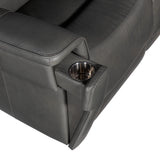 Lyra Zero Gravity Power Loveseat - Dark Gray by Hooker Furniture - View 2