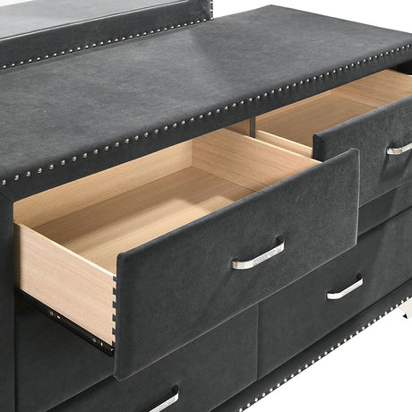 Kennedy Grey 4-piece Queen Bedroom Set - sold by Home Elegance USA