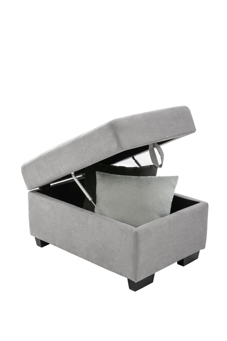 Sleeper Sectional Sofa, L-Shape Corner Couch Sofa-Bed with Storage Ottoman & Hidden Arm Storage & USB Charge  for Living Room Apartment, Gray - sold by Home Elegance USA