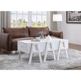 Acme - Lonny Convertible Coffee Table 84155 White Finish